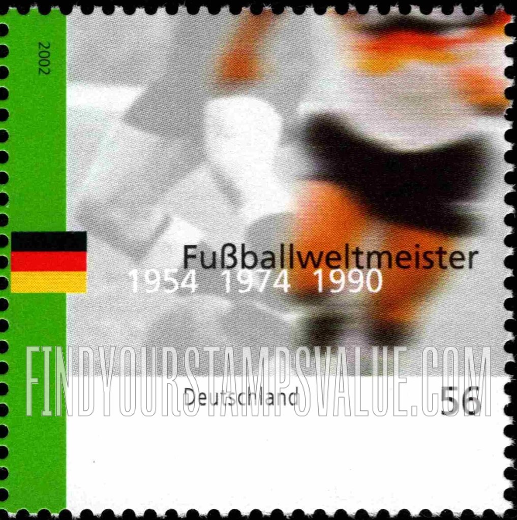 FindYourStampsValue: 2002 World Cup Soccer Championships, Japan and Korea: Soccer players, years of German championships