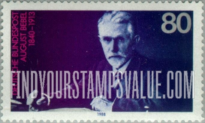 FindYourStampsValue: August Bebel (1840-1913), Founder of the Social Democratic Party