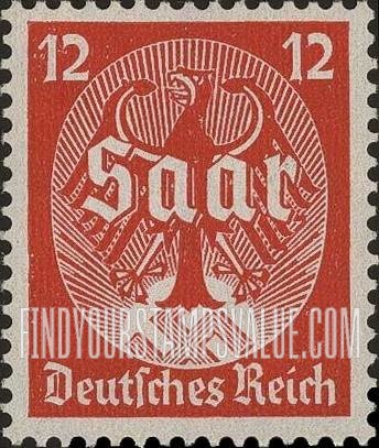 FindYourStampsValue: The Saar Plebiscite - German Eagle