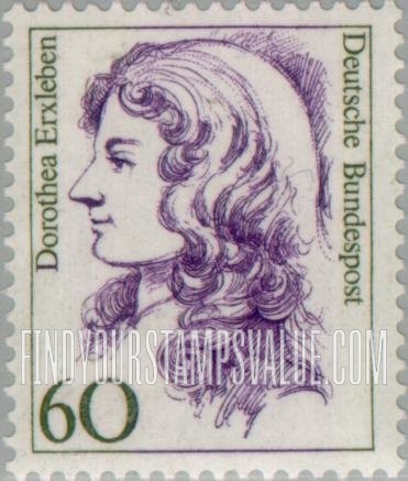 FindYourStampsValue: Famous Women: Dorothea Erxleben (1715-62), physician