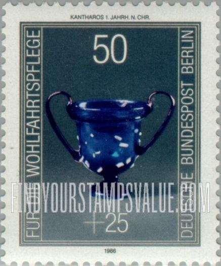 FindYourStampsValue: OCCUPATION SEMI-POSTAL - Glassware Type of 1986: Cantharus, 1st centennial