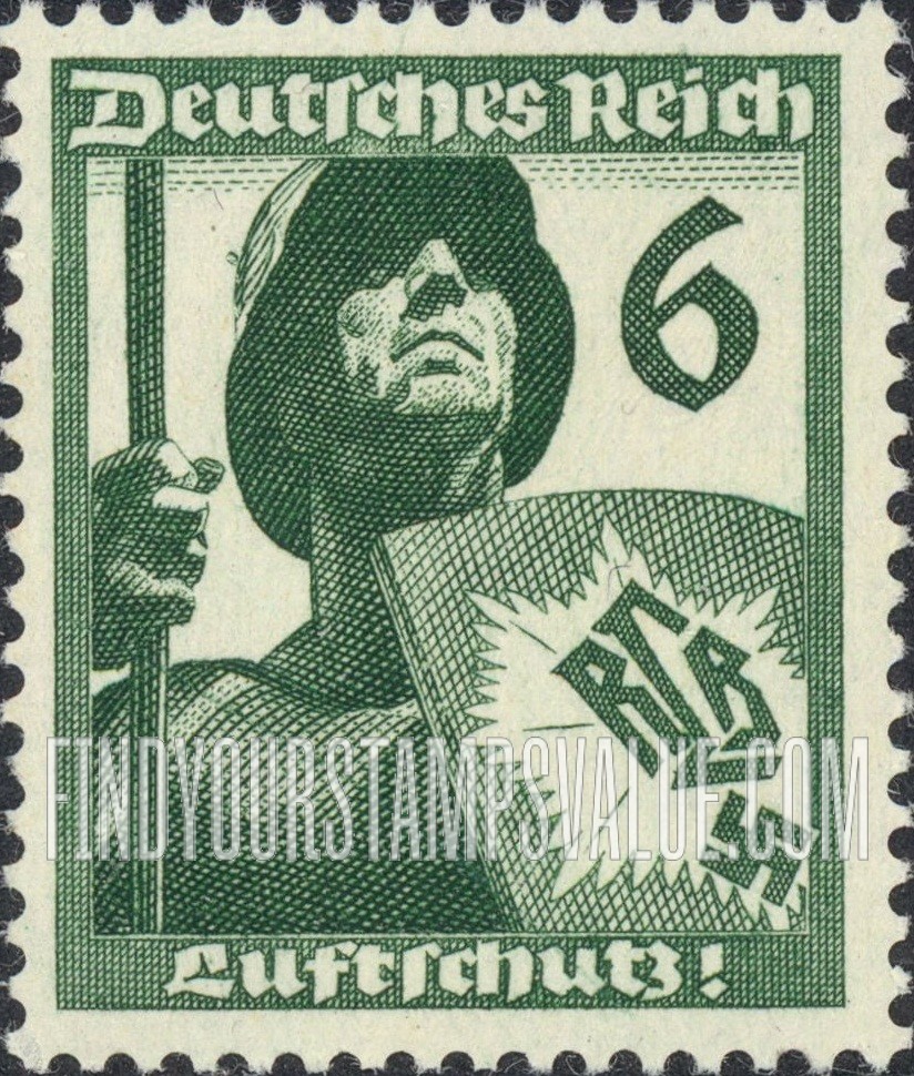 FindYourStampsValue: The Reich's Air Protection League - Shield Bearer