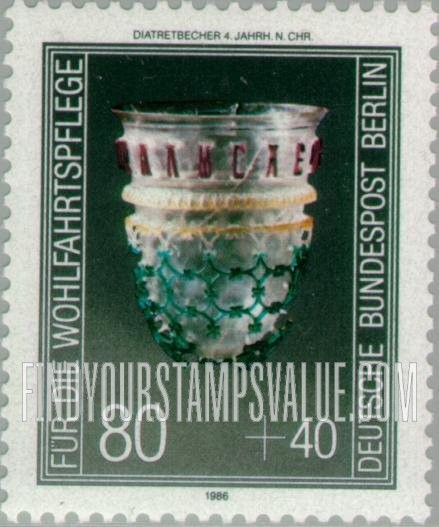 FindYourStampsValue: OCCUPATION SEMI-POSTAL - Glassware Type of 1986: Diatreta, 4th centennial