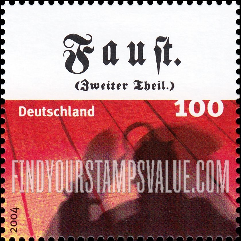 FindYourStampsValue: Classical Theater: Premiere of Faust, by Johann Wolfgang von Goethe, 150th Anniversary