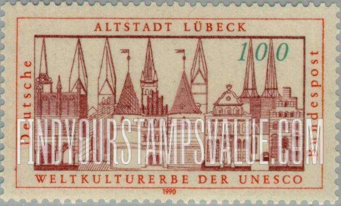 FindYourStampsValue: Addition of Lubeck to the UNESCO World Heritage List, 1987