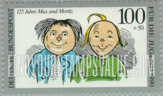 FindYourStampsValue: SEMI-POSTAL - Max and Moritz, by Wilhelm Busch, 125th Anniversary: Max and Moritz