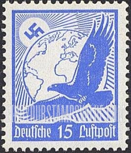 FindYourStampsValue: AIR POST - Swastika Sun, Globe and Eagle