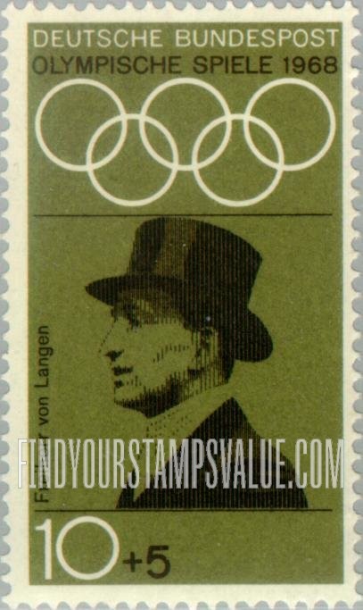 FindYourStampsValue: SEMI-POSTAL - Olympic Games Type of Regular Issue: Karl-Friedrich Freiherr von Langen, equestrian