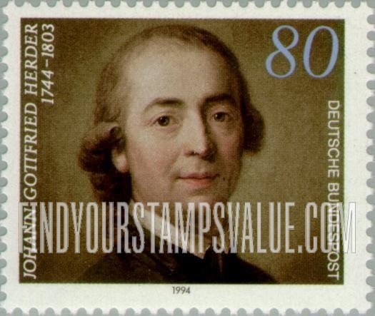 FindYourStampsValue: Johann Gottfried Herder (1744-1803), Theologian
