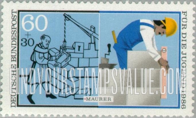 FindYourStampsValue: SEMI-POSTAL - Vocational Training: Mason