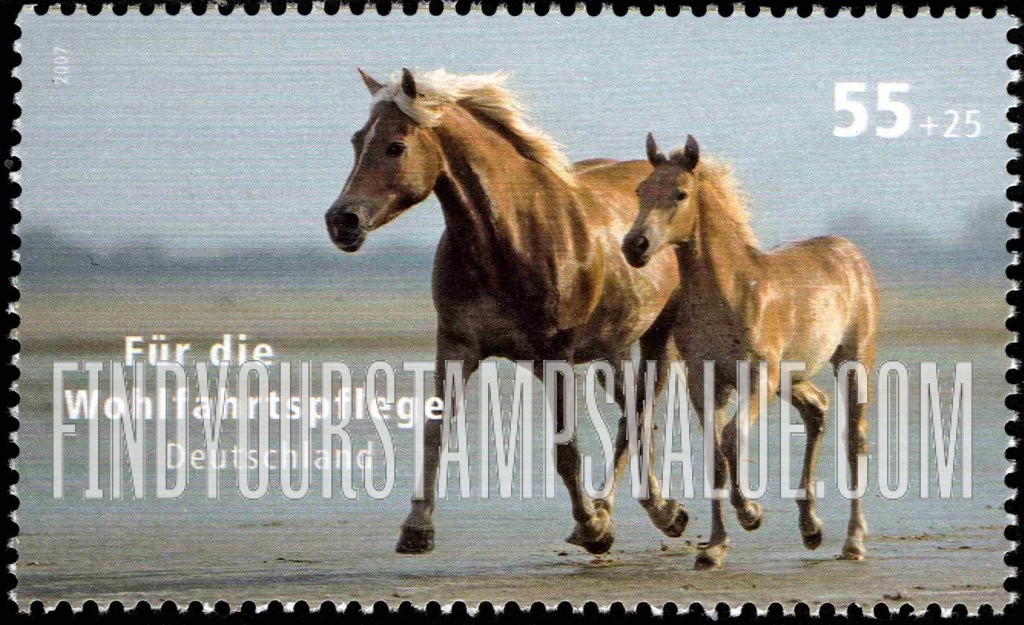 FindYourStampsValue: SEMI-POSTAL - Adult and Juvenile Animals: Horses