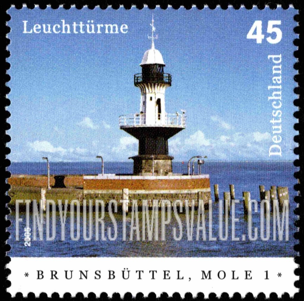 FindYourStampsValue: Lighthouse Type of 2004: Brunsbüttel, Jetty 1
