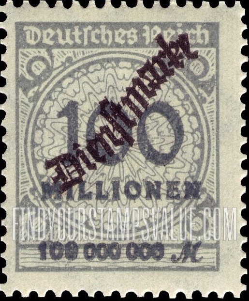 FindYourStampsValue: OFFICIAL - Numeral Value: Overprinted Type “a”