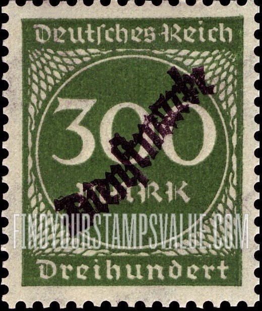 FindYourStampsValue: OFFICIAL - Numeral Value: Regular Issue of 1923 Overprinted