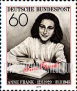 FindYourStampsValue: 50th Birth Anniversary of Anne Frank, Author, Nazi Victim