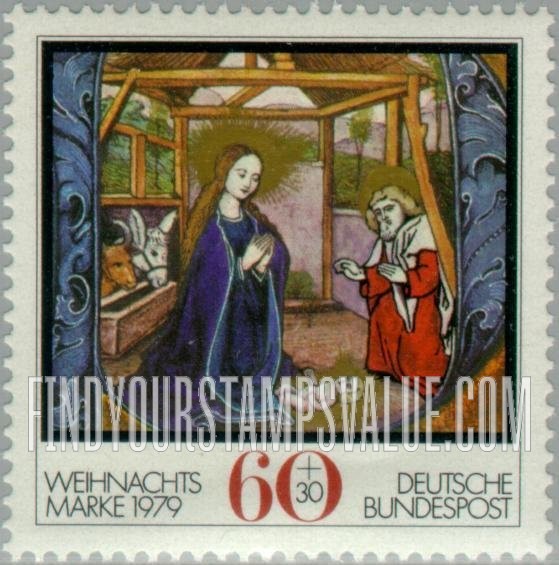 FindYourStampsValue: SEMI-POSTAL - Nativity, Medieval Manuscript