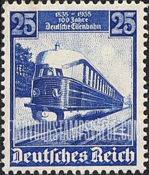 FindYourStampsValue: Centenary of Railroad in Germany - "The Hamburg Flyer" Locomotive