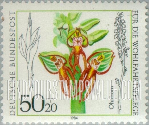 FindYourStampsValue: SEMI-POSTAL - Orchids: Aceras anthropophorum