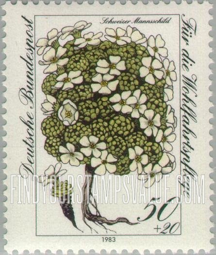 FindYourStampsValue: SEMI-POSTAL - Swiss Androsace