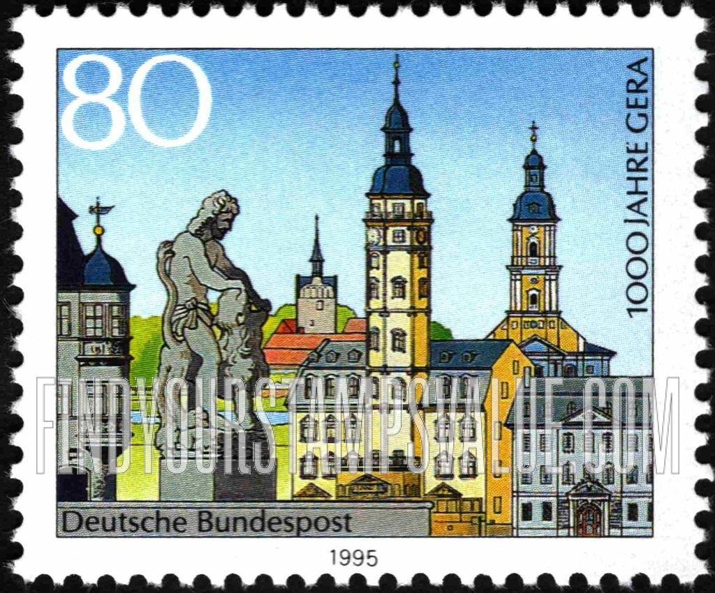 FindYourStampsValue: Province of Gera, 1000th Anniversary