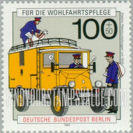 FindYourStampsValue: OCCUPATION SEMI-POSTAL - Post and Telecommunications Type: Mail truck, 1900