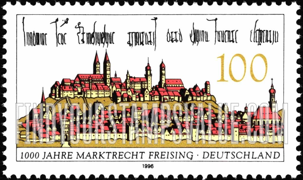 FindYourStampsValue: Freising’s Right to Hold Markets, 1000th Anniversary