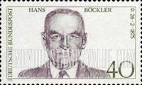 FindYourStampsValue: Birth Centenary of Hans Böckler, German Workers' Union Leader
