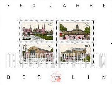 FindYourStampsValue: BERLIN - Berlin 750th Anniversary Type of Germany