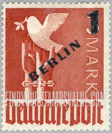 FindYourStampsValue: BERLIN - Germany Reaching for Peace: “BERLIN” and New Value in Dark Green