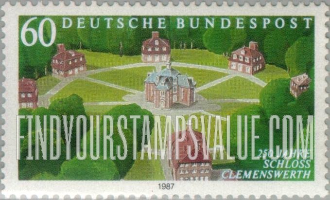 FindYourStampsValue: Clemenswerth Hunting Castle, 250th Anniversary