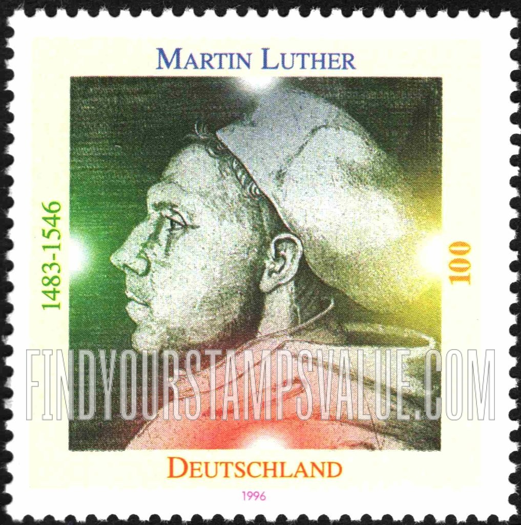FindYourStampsValue: Martin Luther (1483-1546), Theologian