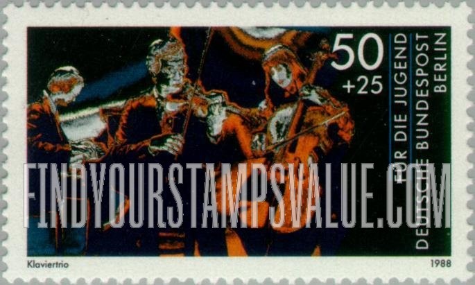 FindYourStampsValue: OCCUPATION SEMI-POSTAL - Music Type of 1988: Piano terzet