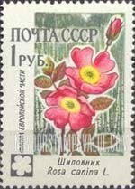 FindYourStampsValue: Russia: USSR, Asiatic Flowers - Dog Rose