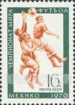 FindYourStampsValue: Russia: USSR - 9th World Soccer Championships for the Jules Rimet Cup, Mexico City