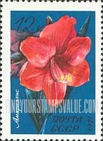 FindYourStampsValue: Russia: USSR, Flowers - Amaryllis