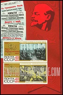 FindYourStampsValue: Russia: USSR - 50th Anniversary of October Revolution, Paintings
