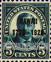 FindYourStampsValue: THEODORE ROOSEVELT - 150th Anniversary of the Discovery of the Hawaiian Islands