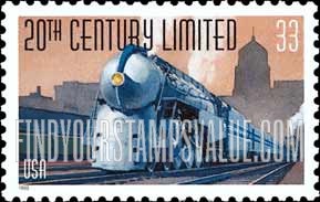 FindYourStampsValue: FAMOUS TRAINS - 20th CENTURY LIMITED