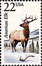 FindYourStampsValue: AMERICAN ELK - North American Wildlife