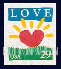 FindYourStampsValue: LOVE - Heart-shaped Sun, Self-adhesive Booklet stamp