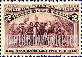 FindYourStampsValue: COLUMBIAN EXPOSITION ISSUE - Landing of Columbus