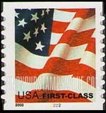 FindYourStampsValue: FLAG, Self-Adhensive Coil Stamp