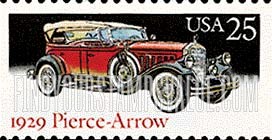 FindYourStampsValue: CLASSIC AUTOMOBILES - 1929 Pierce-Arrow, booklet stamp