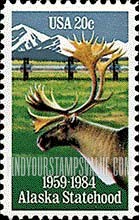 FindYourStampsValue: ALASKA STATEHOOD, 25th ANNIVERSARY