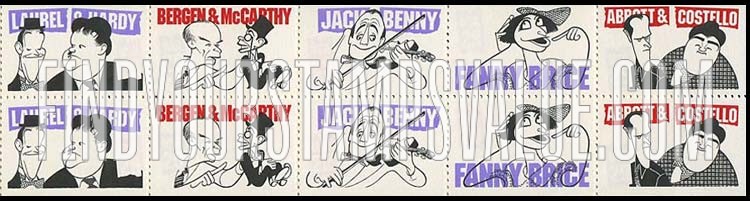 FindYourStampsValue: COMEDIANS, Booklet Stamps