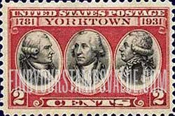 FindYourStampsValue: SURRENDER OF YORKTOWN - Count de Rochambeau, Washington, Count de Grasse