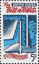 FindYourStampsValue: THE BILL OF RIGHTS, 175th ANNIVERSARY