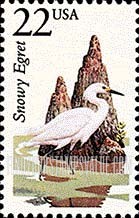 FindYourStampsValue: SNOWY EGRET - North American Wildlife