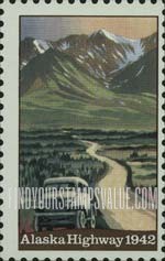 FindYourStampsValue: ALASKA HIGHWAY, 50th ANNIVERSARY