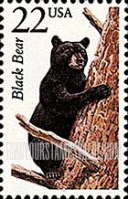 FindYourStampsValue: BLACK BEAR - North American Wildlife